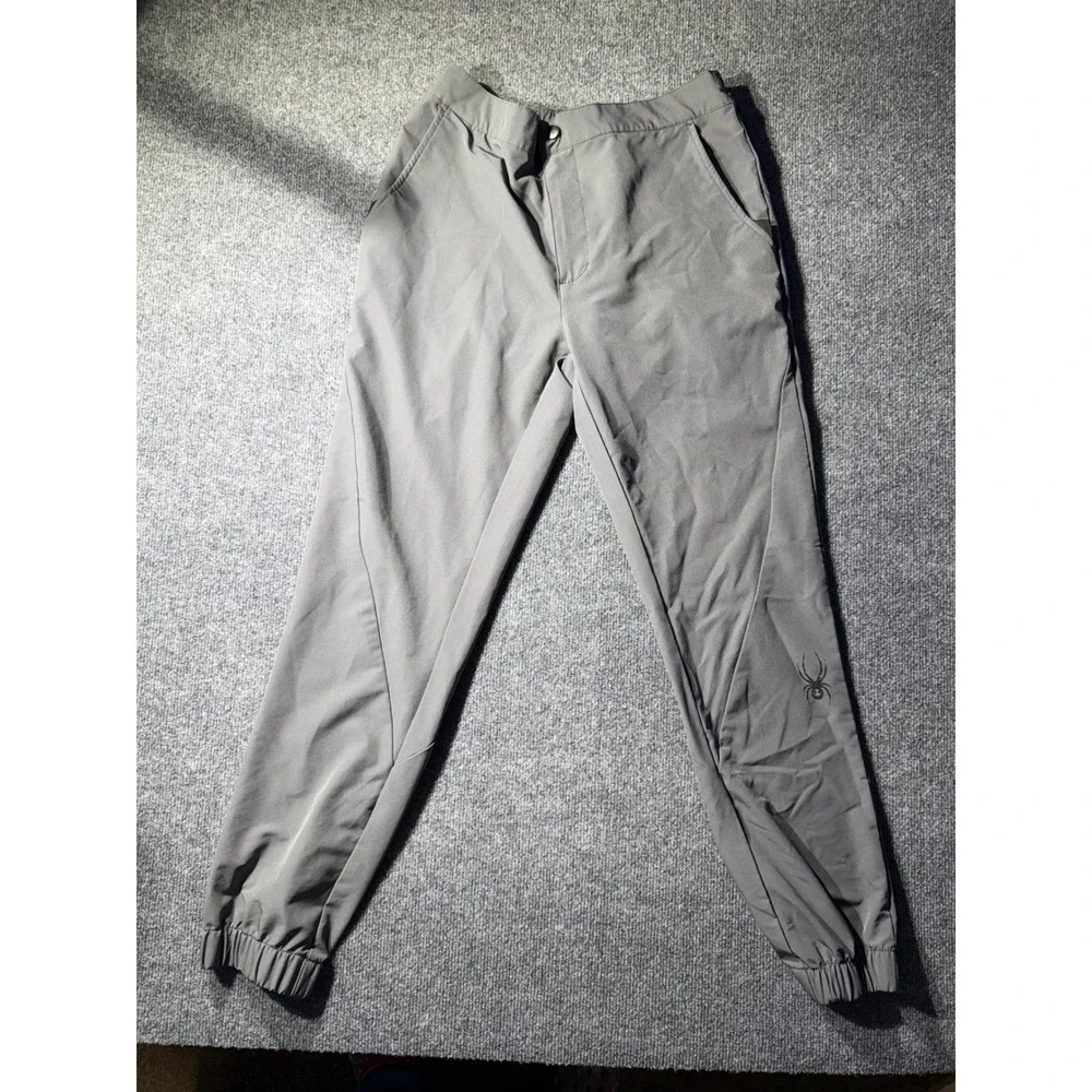 Spyder Mens Gray Active Jogger Pants Size Medium Athletic Stretch Outdoor